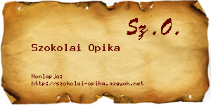 Szokolai Opika névjegykártya